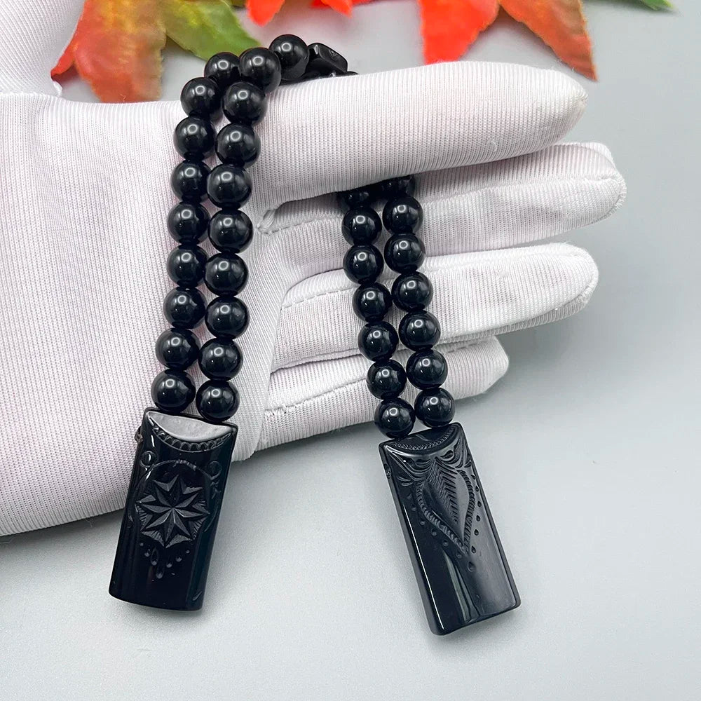 NJ99 NEW Rosary Men Acrylic 3D Resin Octagonal Hand Meditation Fingertips To Relieve Pressure Sta Flame Can Flip Prayer Ornament