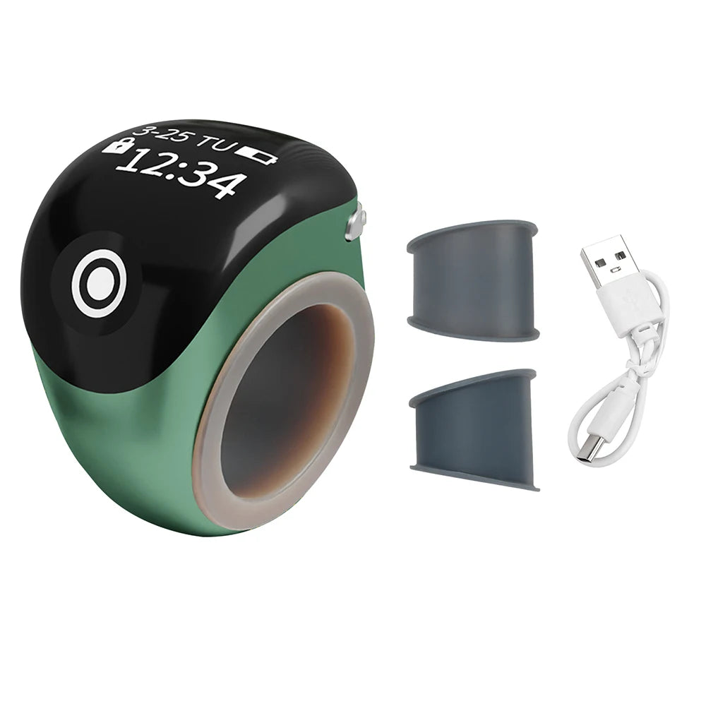 S8pro Digital Counter With OLED Dispaly Screen Finger Counters Type-C 120mah Charging Battery Smart Ring Touch Tally Counter