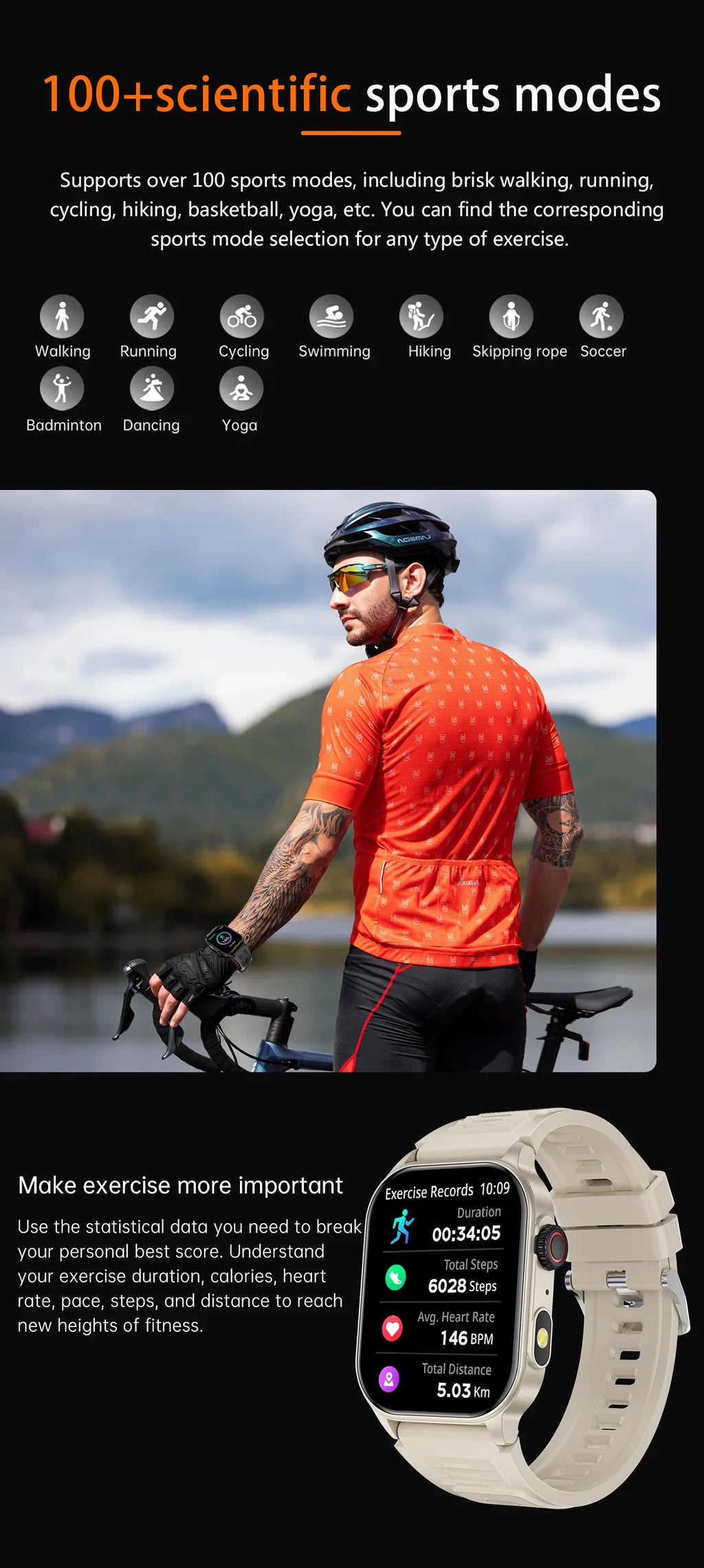 LIGE Smart Watch for Men Women LED Flashlight Full Touch Screen Sport Fitness Watches BT Call Digital Smartwatch Wristwatch New