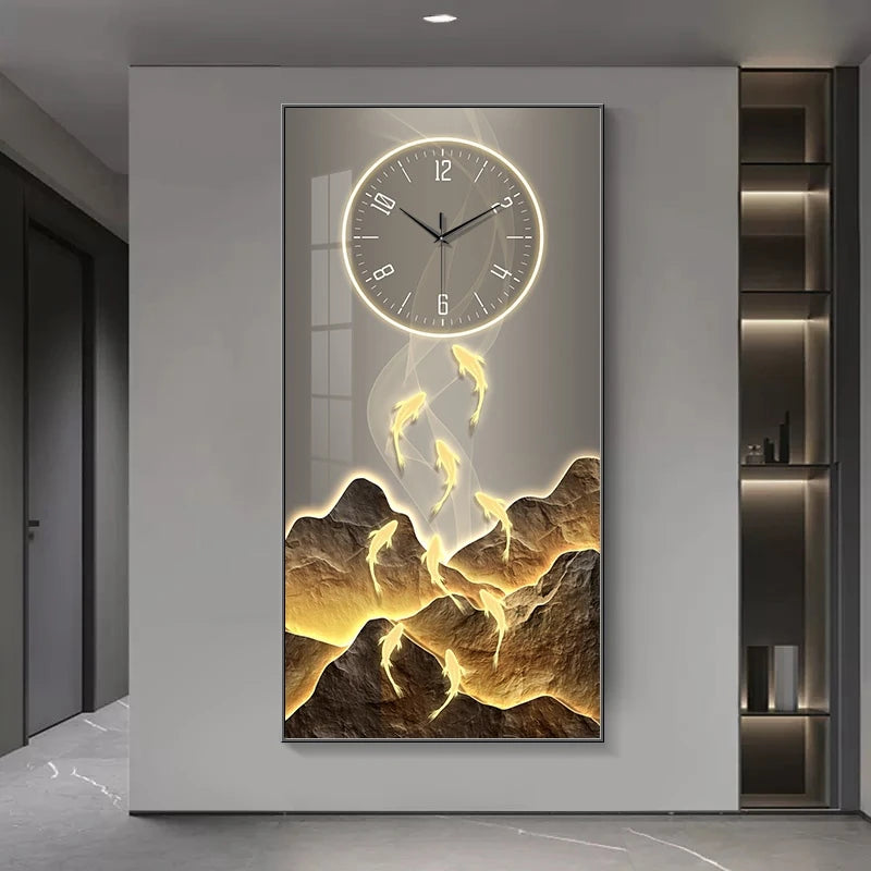 Modern Creative LED Wall Clock Lamps Mural Lighting Corridor Living Room Entrance Staircase Lustre Indoor Home Decoration Lights