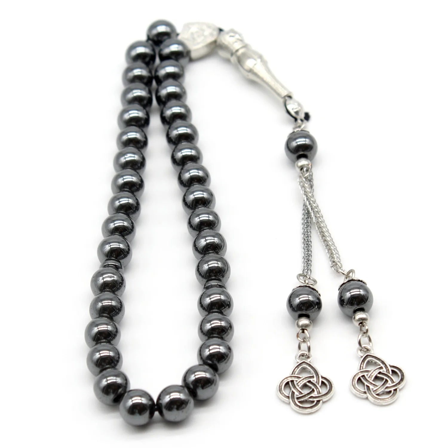 33 Beads 8mm Black Onyx Tasbih, Muslim Prayer Beads in Black Gold Silver, Islamic Rosary for Daily Worship & Fashion