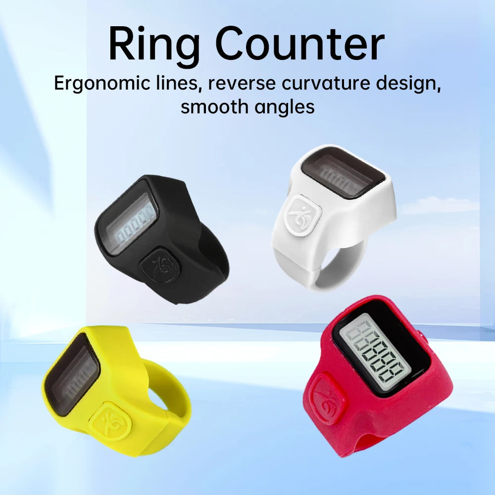 Mini Ring Shape Finger Counter LCD Electronic Digital Tally Counter Smart Ring Click Lap Counter Event Clicker Finger Counters