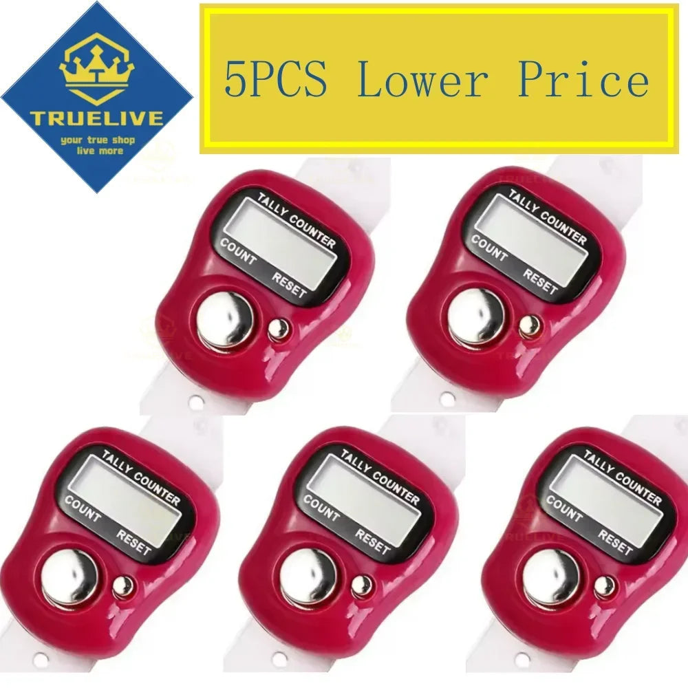 5/3/1PCS Mini Electronic Finger Counter Hand Tally Clicker Counter Ring Digital Counters Knitting Row Counter Stroke Contador