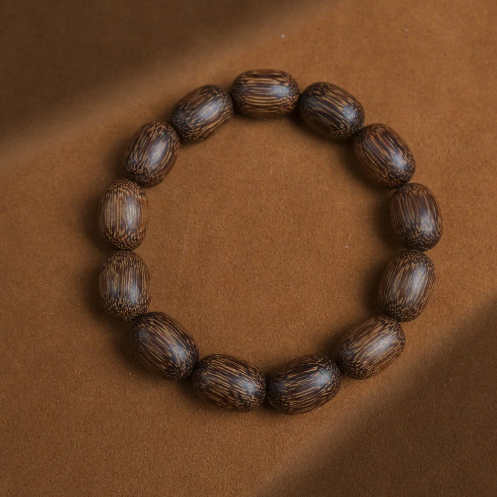 Vietnamese Nha Trang White Kynam Agarwood Bracelet Old-Style Beads Double-Circle Sinkable Rosary With Natural Fragrance Unisex