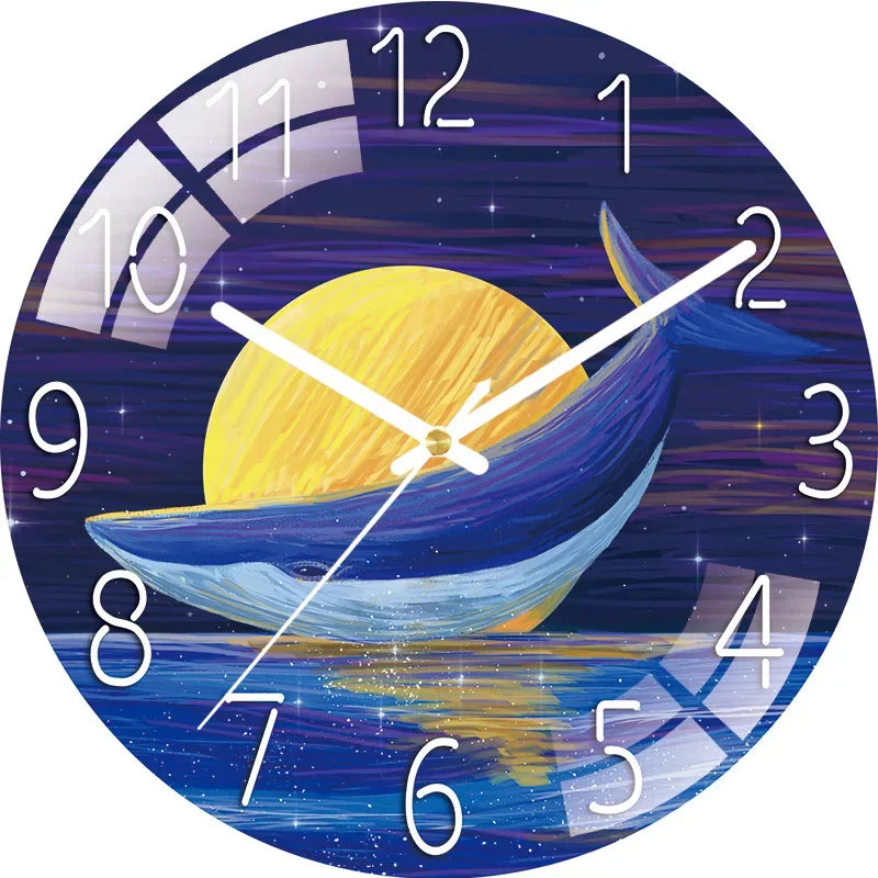 12 inch Modern Silent Wall Clock Non-ticking Silent Digital Wall Clock Silent Movement Without Ticking Living Room Decoration