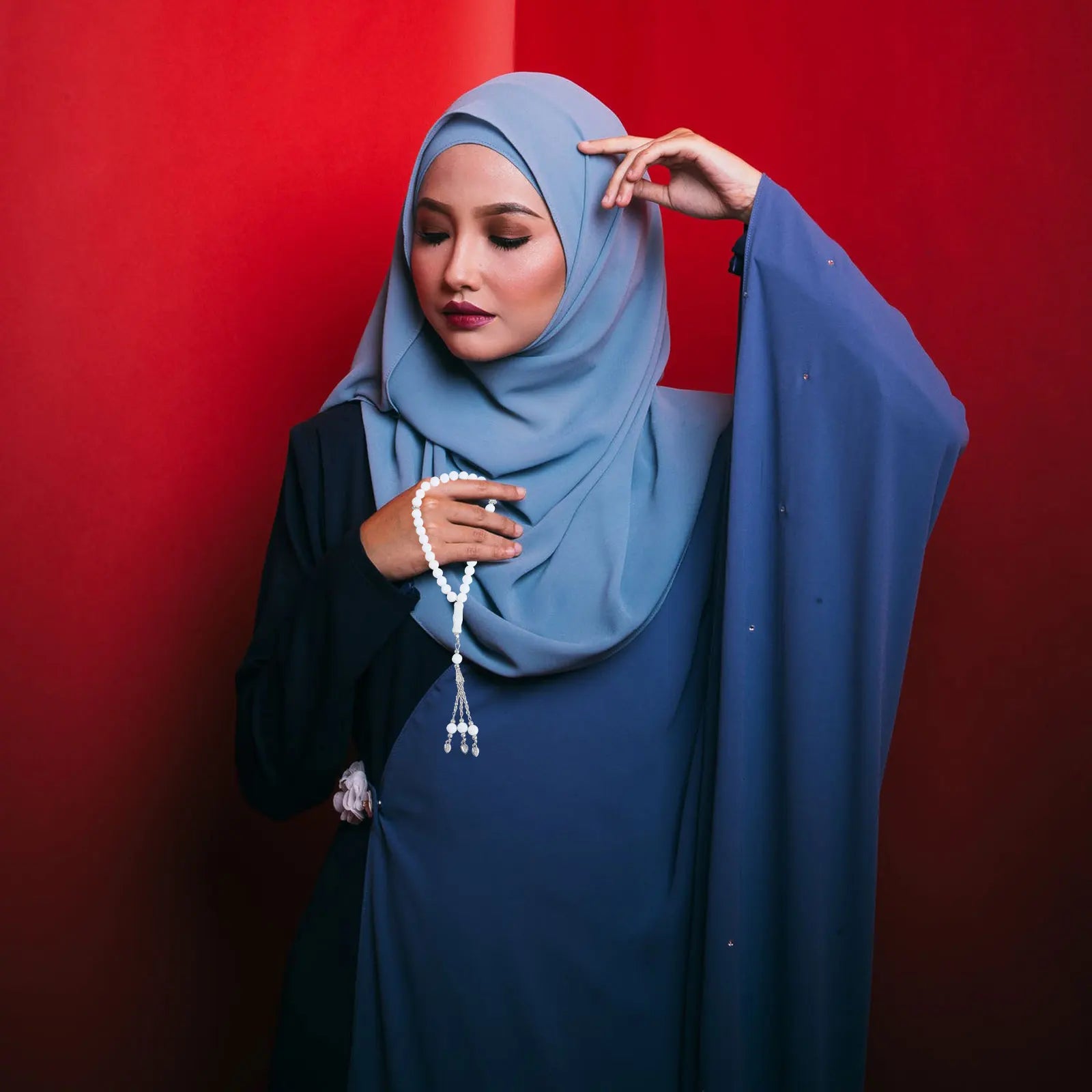 Glass Beads Prayer Necklace Muslim Supplies Religious Accessories Long Chains Rosary Bead Fashion Jewelry Bracelets Pendant gift