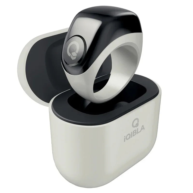 Smart Ring J01 with Three Rechargeable Ring Holders Charge Box Jewelry Accessories Intelligent Counting Bluetooth Device