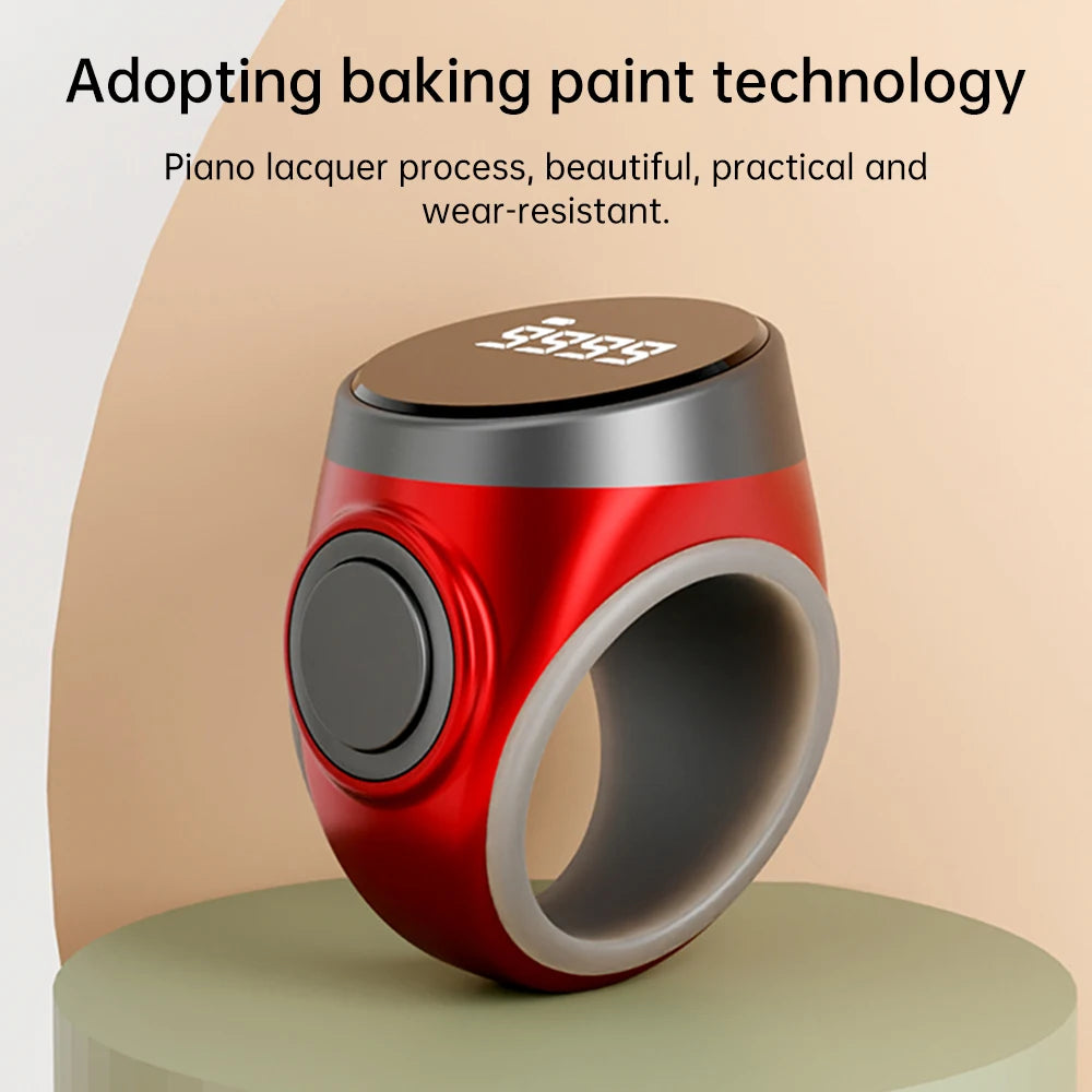 Smart Tasbih Tally Counter Digital Electronic Finger Ring Tally Counter Muslims Tasbeeh Zikr Ring Prayer Time Vibration Reminder