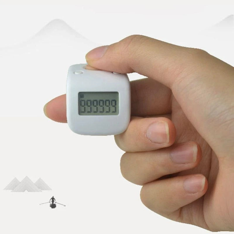 Digital LCD Finger Ring Tally Counter 6 Digit Beads 6 Channel Counting