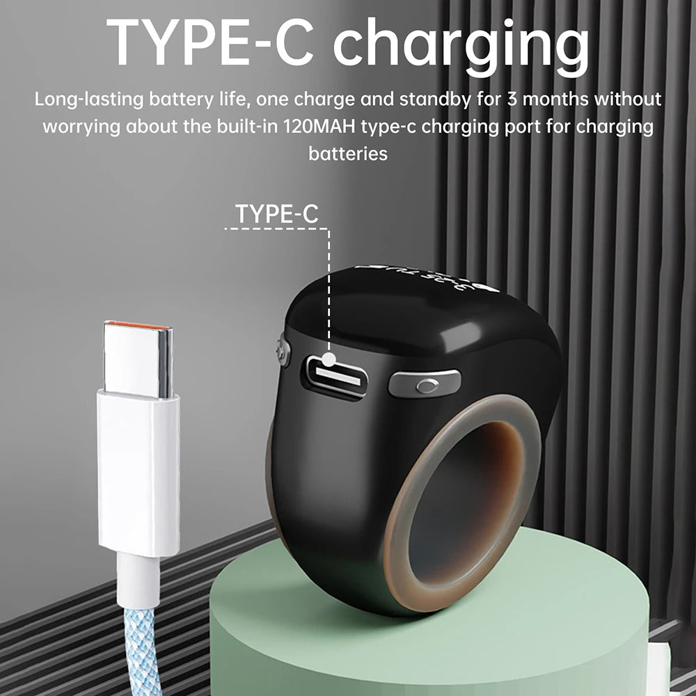 S8pro Digital Counter With OLED Dispaly Screen Finger Counters Type-C 120mah Charging Battery Smart Ring Touch Tally Counter