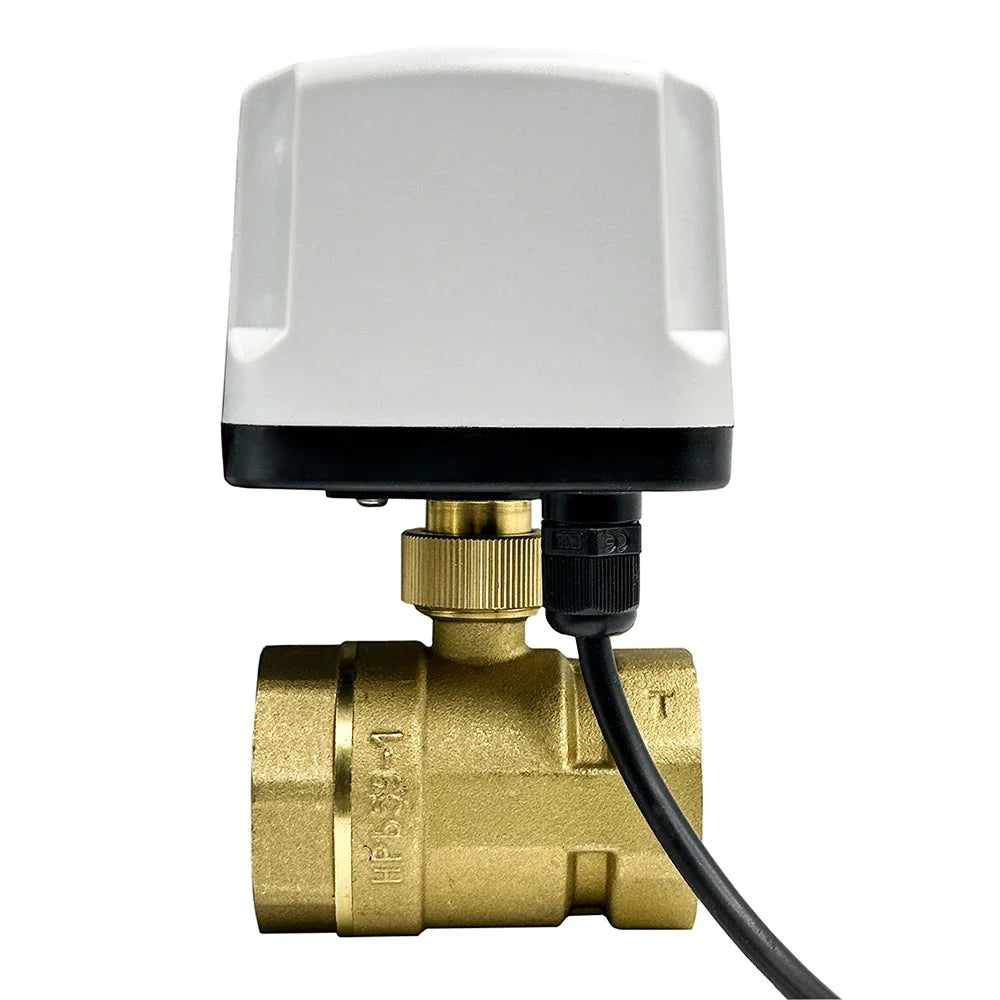 1/2" to 2" Normally Closed 220V 12V 24V IP65 Waterproof Solenoid Valve 2-Wire Brass Motorized Electric Ball Valve for Water Oil