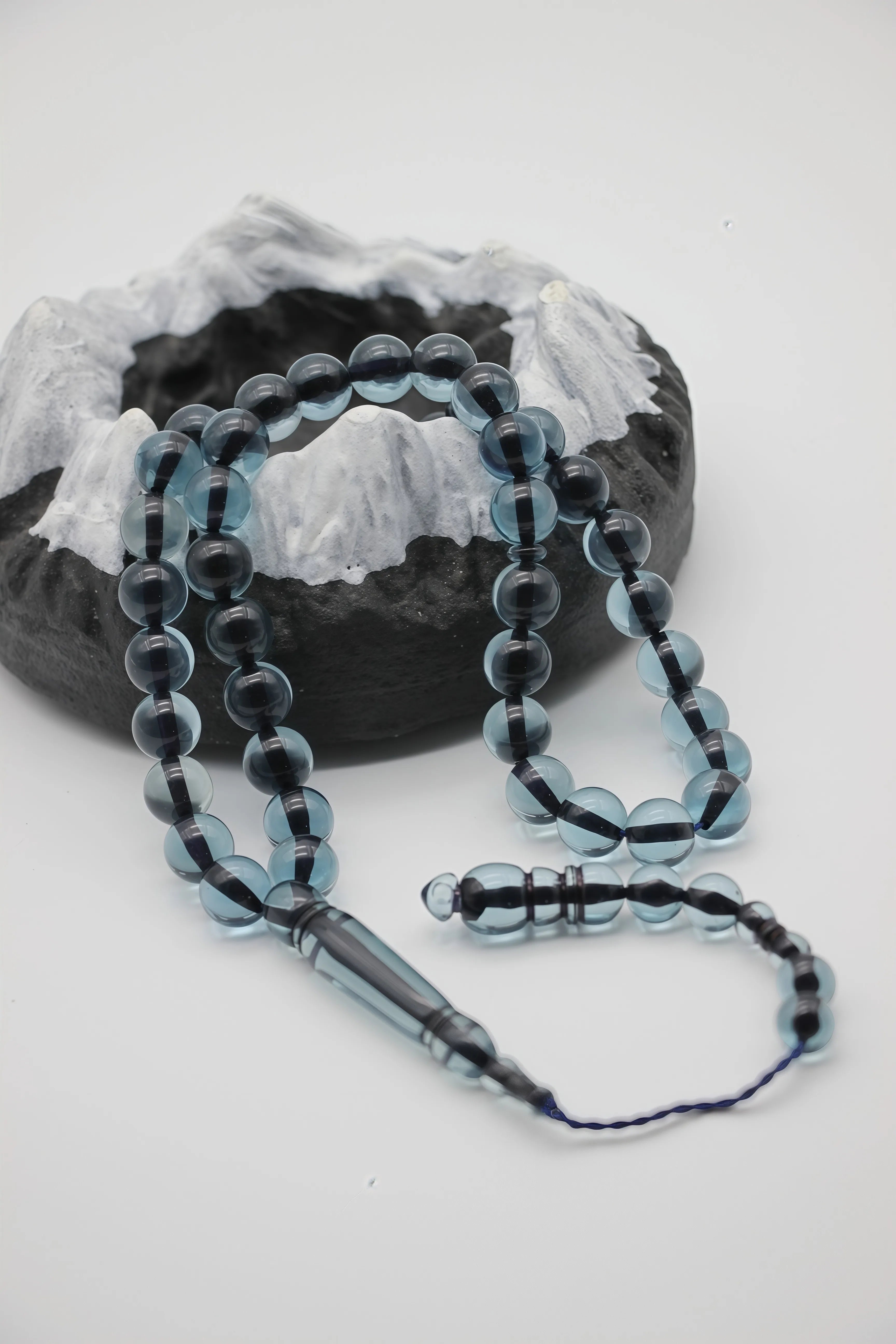Handmade Glass Tasbih Prayer Beads, Luxury Multicolor Islamic Jewelry for Prayer, Gifting & Collection, Unique Craftsmanship
