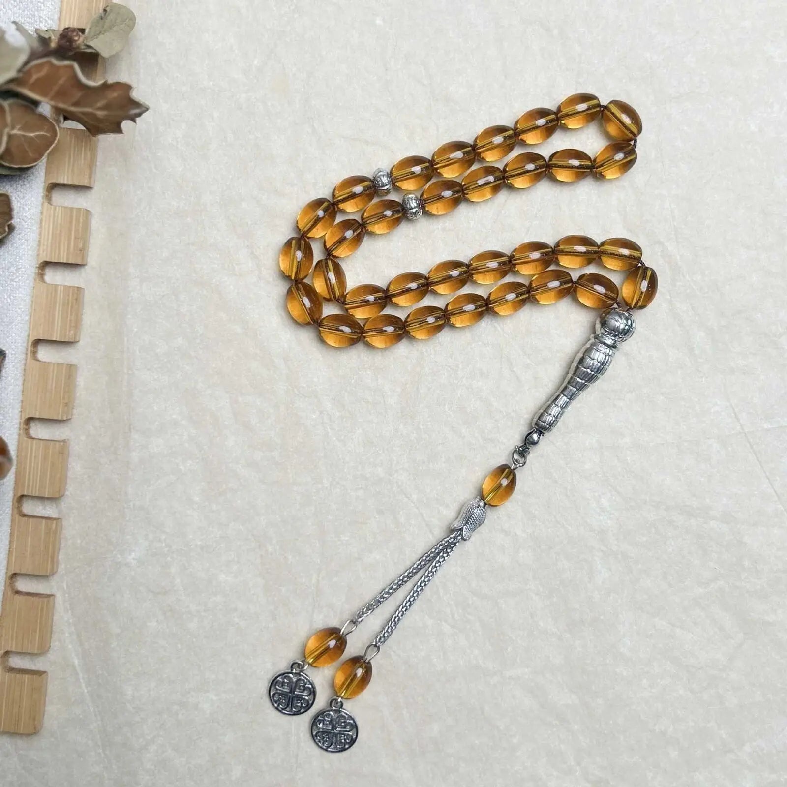 Ramadan Eid 33 Beads Glass Prayer Beads Islamic Rosary Turkey Tassel Pendant Jewelry Arabic Bracelet Gifts Middle East Muslim