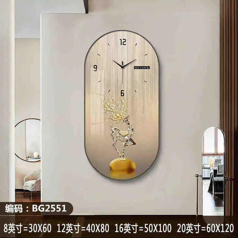 Nordic luxury Wall Clock Living Room Household Fashion Restaurant Decorative Painting Creative Wall Hanging Silent Clock