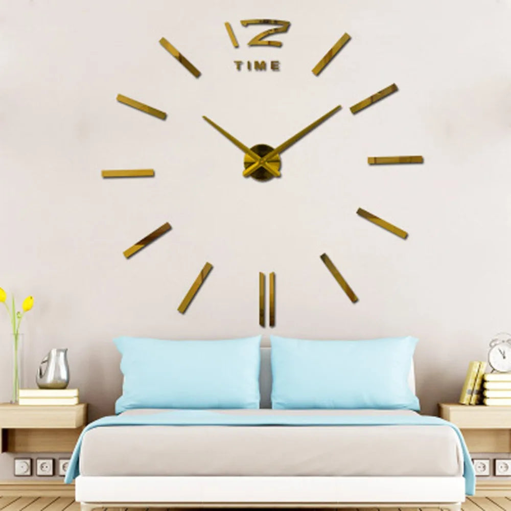 Large 3D Wall Clock Luminous Classic Wall Clocks DIY Digital Clock Wall Watches Stickers Silent Clock for Home Living Room Table