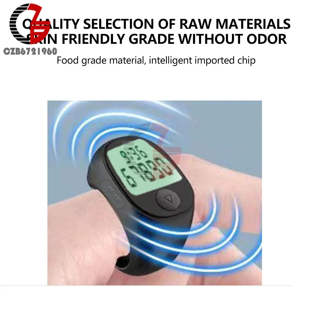 LCD Tasbih Tally Counter Ring For Muslims Electronic Digital Counter 5 Prayer Time Mute Button Counter Wearable Rings