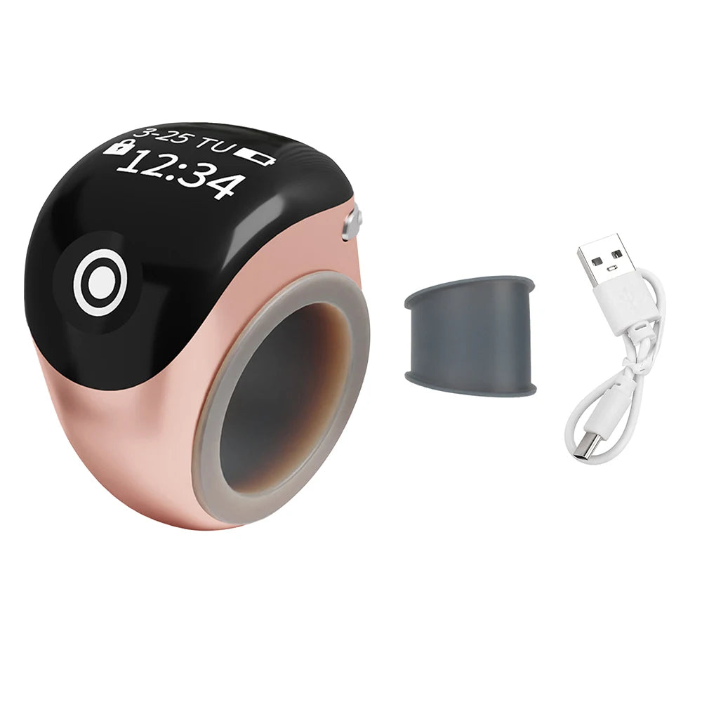 S8pro Digital Counter With OLED Dispaly Screen Finger Counters Type-C 120mah Charging Battery Smart Ring Touch Tally Counter