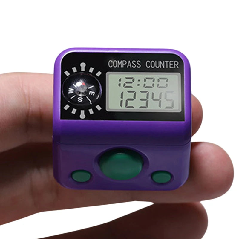 Finger Counter Compass Islamic Tasbih Bead 5 Digital LED Electronic Handheld Tally Counter Clicker Counter Ring