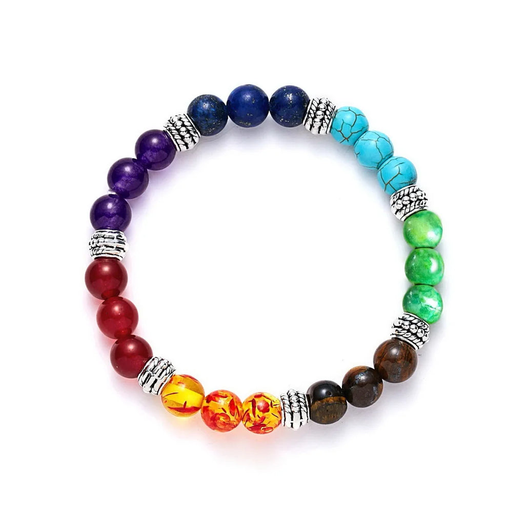 7 Chakra Beads Bracelets Bangles For Women Men Natural Stone Reiki Healing Balance Yoga Bracelet Prayer Meditation Jewelry Gift