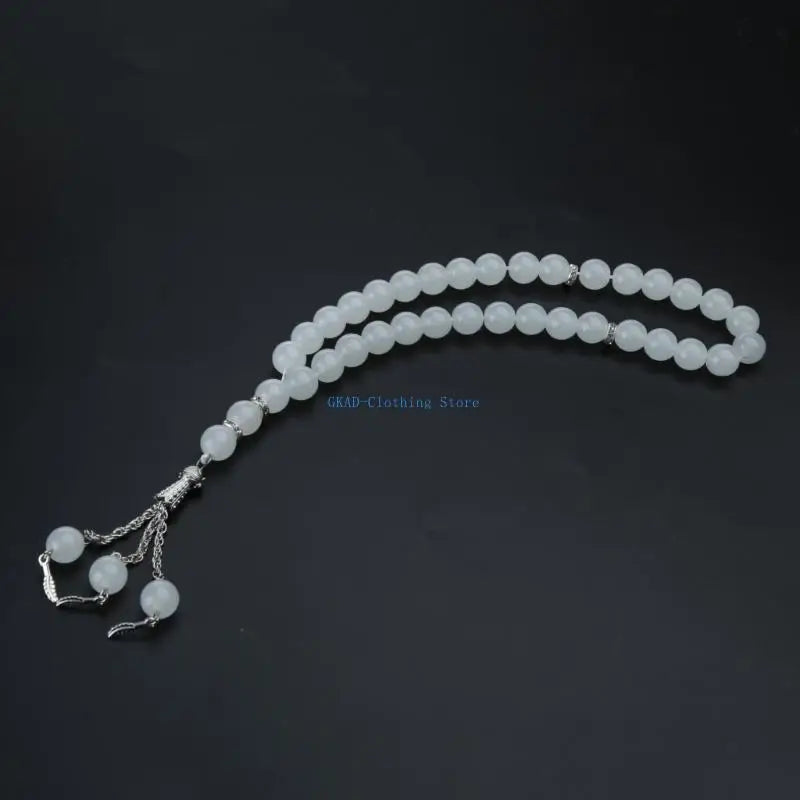N0PE 33-Beads Tasbih Prayer Rosary Beads Bracelet Eid Muslim Festival Beads Bracelet Fashion Islamic Jewelry Party Favor
