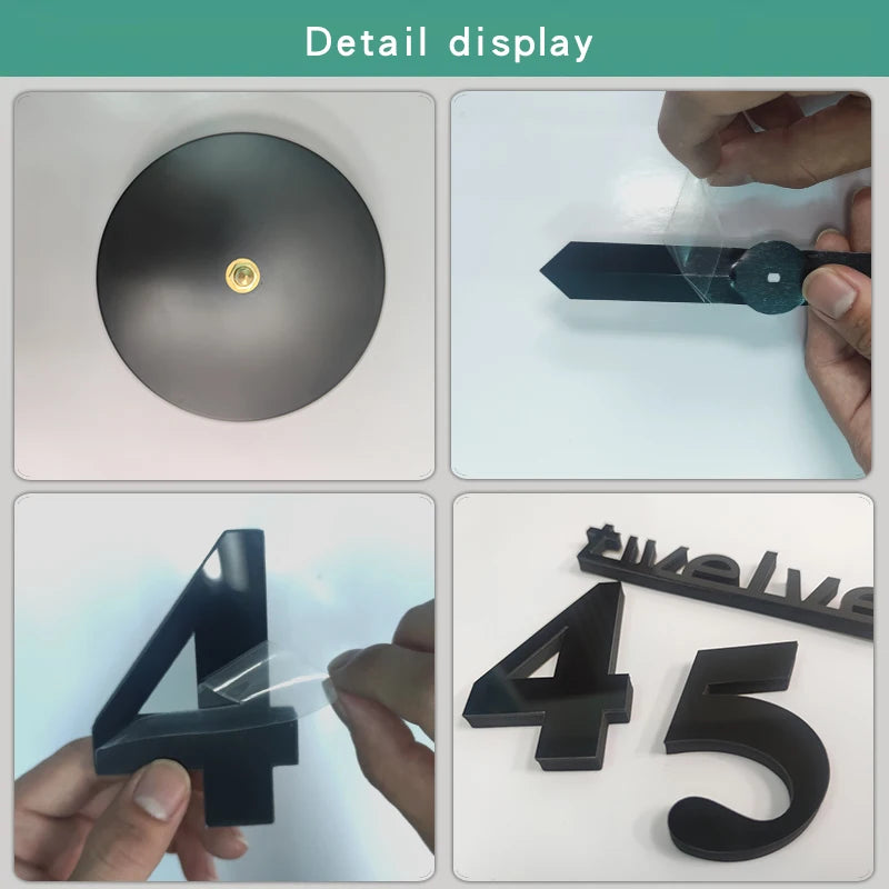 Roman numerals DIY wall clock 3D large wall decoration sticker frameless wall clock decoration living room