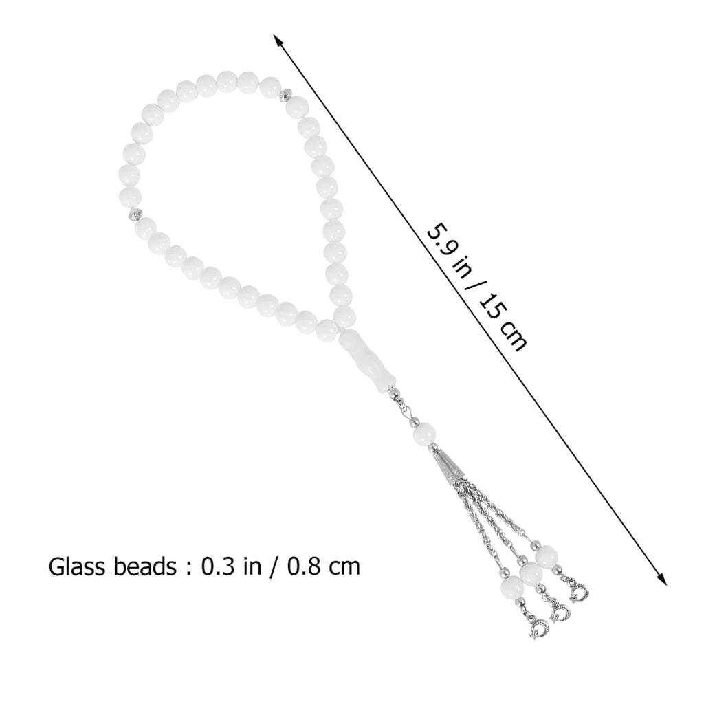 Glass Beads Prayer Necklace Muslim Supplies Religious Accessories Long Chains Rosary Bead Fashion Jewelry Bracelets Pendant gift