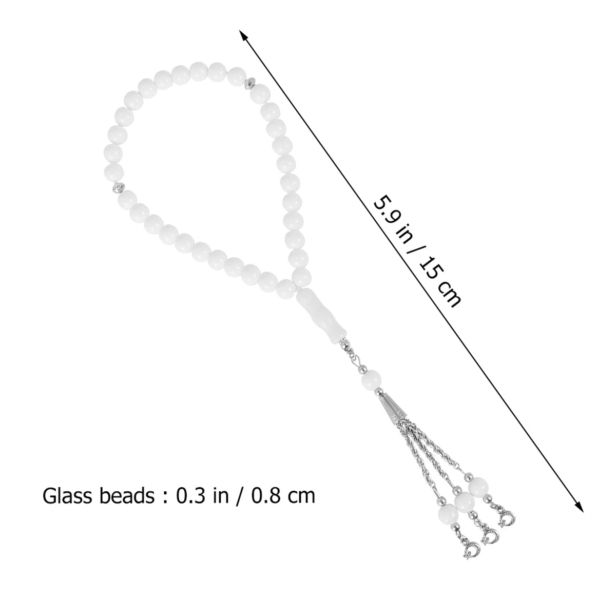 Glass Beads Prayer Necklace Muslim Supplies Religious Accessories Long Chains Rosary Bead Fashion Jewelry Bracelets Pendant gift