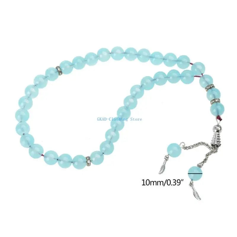 N0PE 33-Beads Tasbih Prayer Rosary Beads Bracelet Eid Muslim Festival Beads Bracelet Fashion Islamic Jewelry Party Favor