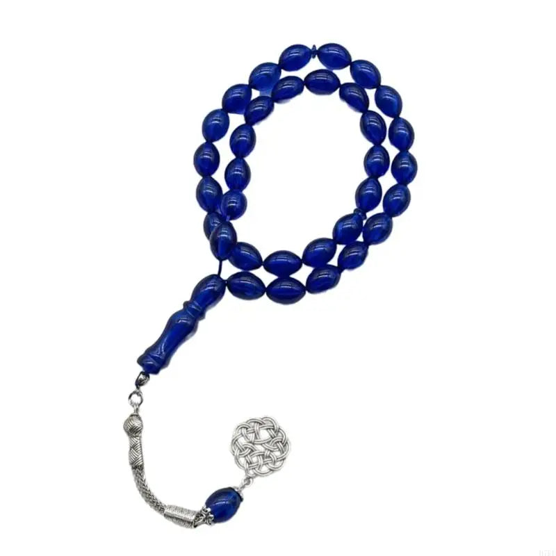 Premium Islamic Tasbih Oval Acrylic Beads Lightweight Portable Muslims Rosary Bracelet For Prayer Spiritual Practice