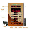 Clock Mosque Week Prayer World Time Azan Muslim Islamic Wall Clock Large Display Light Emitting Diode Digital Light Automatic