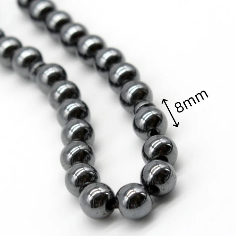 Meetvii 33-Piece 8mm Black Gold Silver Color Hematite Stone Tasbih Beads Turkish Islamic Prayer Beads Arabic Style Bracelets