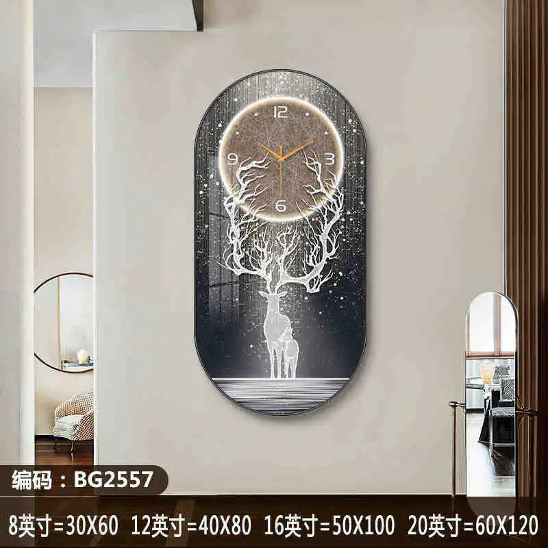 Nordic luxury Wall Clock Living Room Household Fashion Restaurant Decorative Painting Creative Wall Hanging Silent Clock