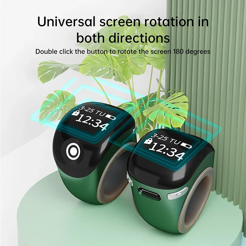 S8pro Digital Counter With OLED Dispaly Screen Finger Counters Type-C 120mah Charging Battery Smart Ring Touch Tally Counter