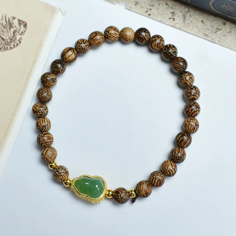 Vietnamese Nha Trang White Kynam Agarwood Bracelet Old-Style Beads Double-Circle Sinkable Rosary With Natural Fragrance Unisex