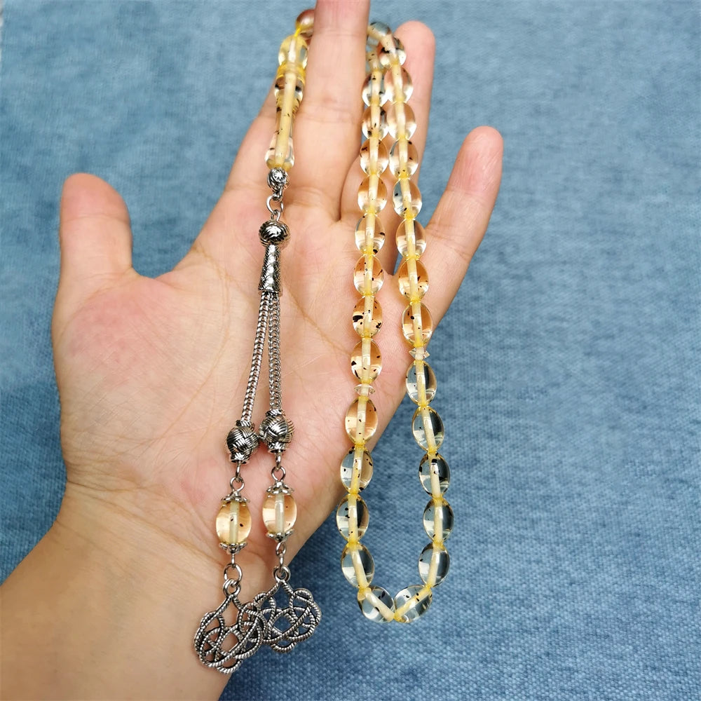 islamic prayer beads rosary Man's tasbih 33 beads Resin Gift muslim special Trabzon tassel Misbaha tesbih sibha