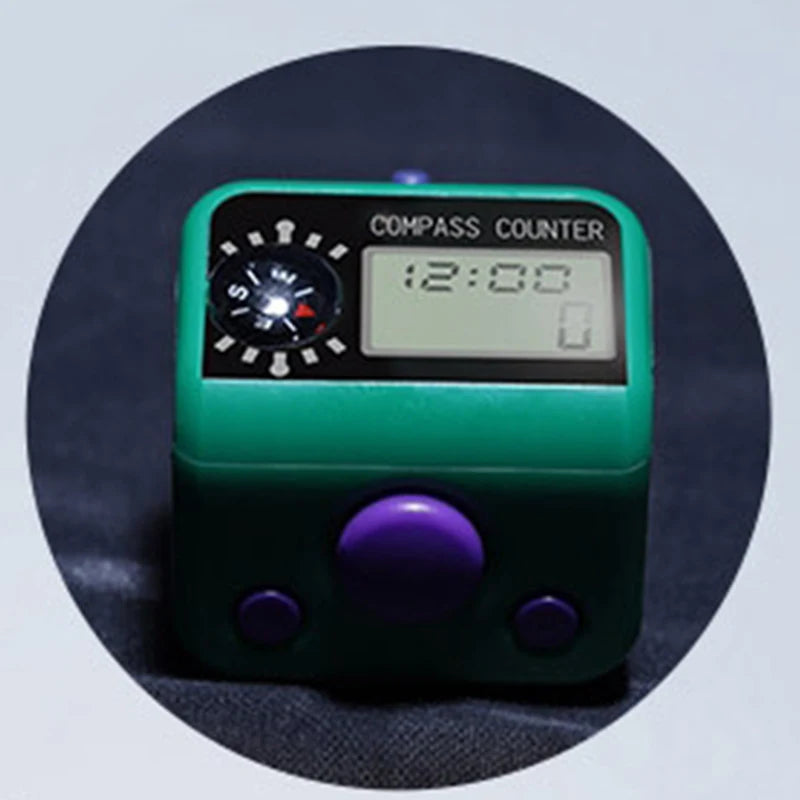 Finger Counter Compass Islamic Tasbih Bead 5 Digital LED Electronic Handheld Tally Counter Clicker Counter Ring