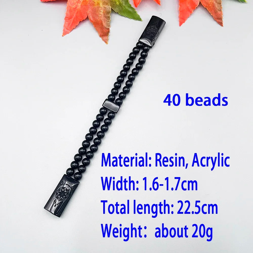 NJ99 NEW Rosary Men Acrylic 3D Resin Octagonal Hand Meditation Fingertips To Relieve Pressure Sta Flame Can Flip Prayer Ornament