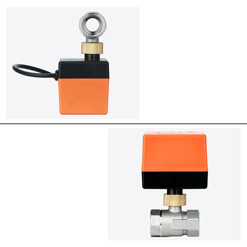 AC220V DC12V-24V Electric Thread Stainless Steel Ball Valve 2-control 3-wire Solenoid Water Valve Actuator, DN15/20/25/32/40/50