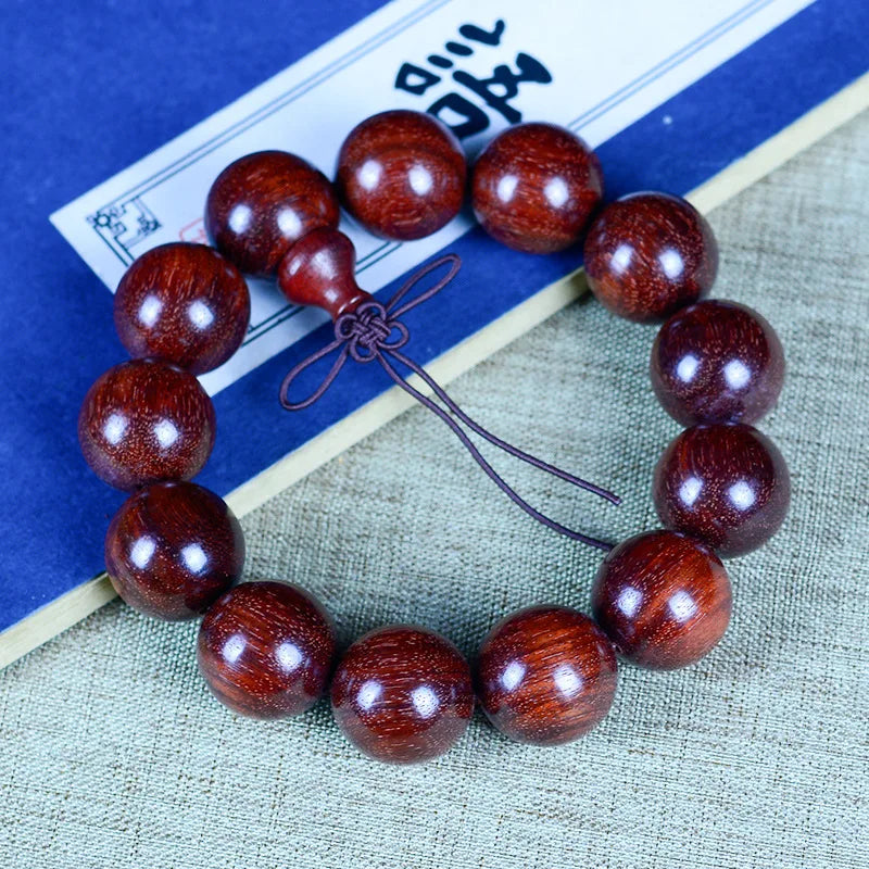 Jifangyuan Gaomi Old Materials Pterocarpus Santalinus Red Sandalwood Rosewood Beads Men Ladies Bracelet Rosary Bracele