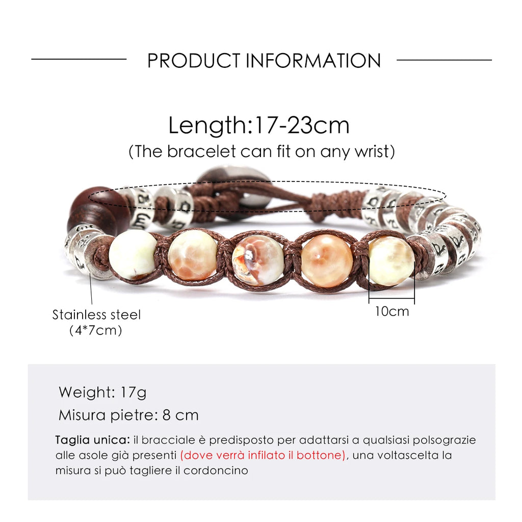 8mm Tibetan Buddhism Natural Stone Beads Red Sandalwood Rosary Healing Meditation Lucky Prayer Bracelet Men And Women Jewelry