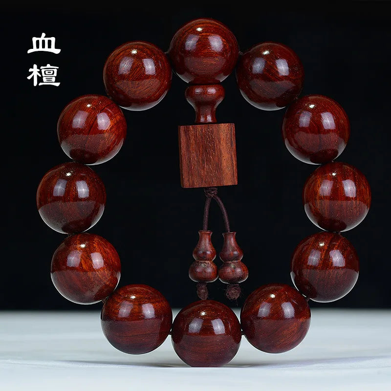Jifangyuan Gaomi Old Materials Pterocarpus Santalinus Red Sandalwood Rosewood Beads Men Ladies Bracelet Rosary Bracele