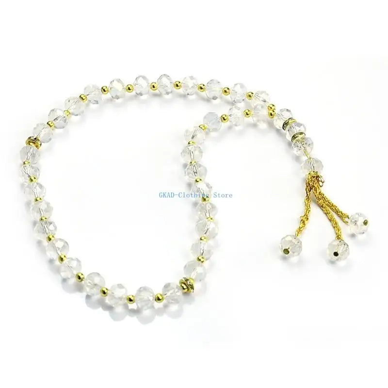 N0PE 33-Beads Tasbih Prayer Rosary Beads Bracelet Eid Muslim Festival Beads Bracelet Fashion Islamic Jewelry Party Favor