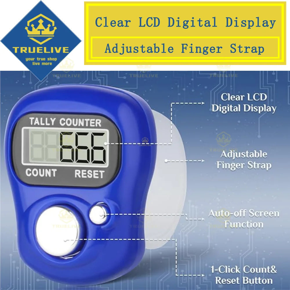 5/3/1PCS Mini Electronic Finger Counter Hand Tally Clicker Counter Ring Digital Counters Knitting Row Counter Stroke Contador