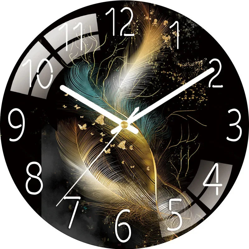 12 inch Modern Silent Wall Clock Non-ticking Silent Digital Wall Clock Silent Movement Without Ticking Living Room Decoration