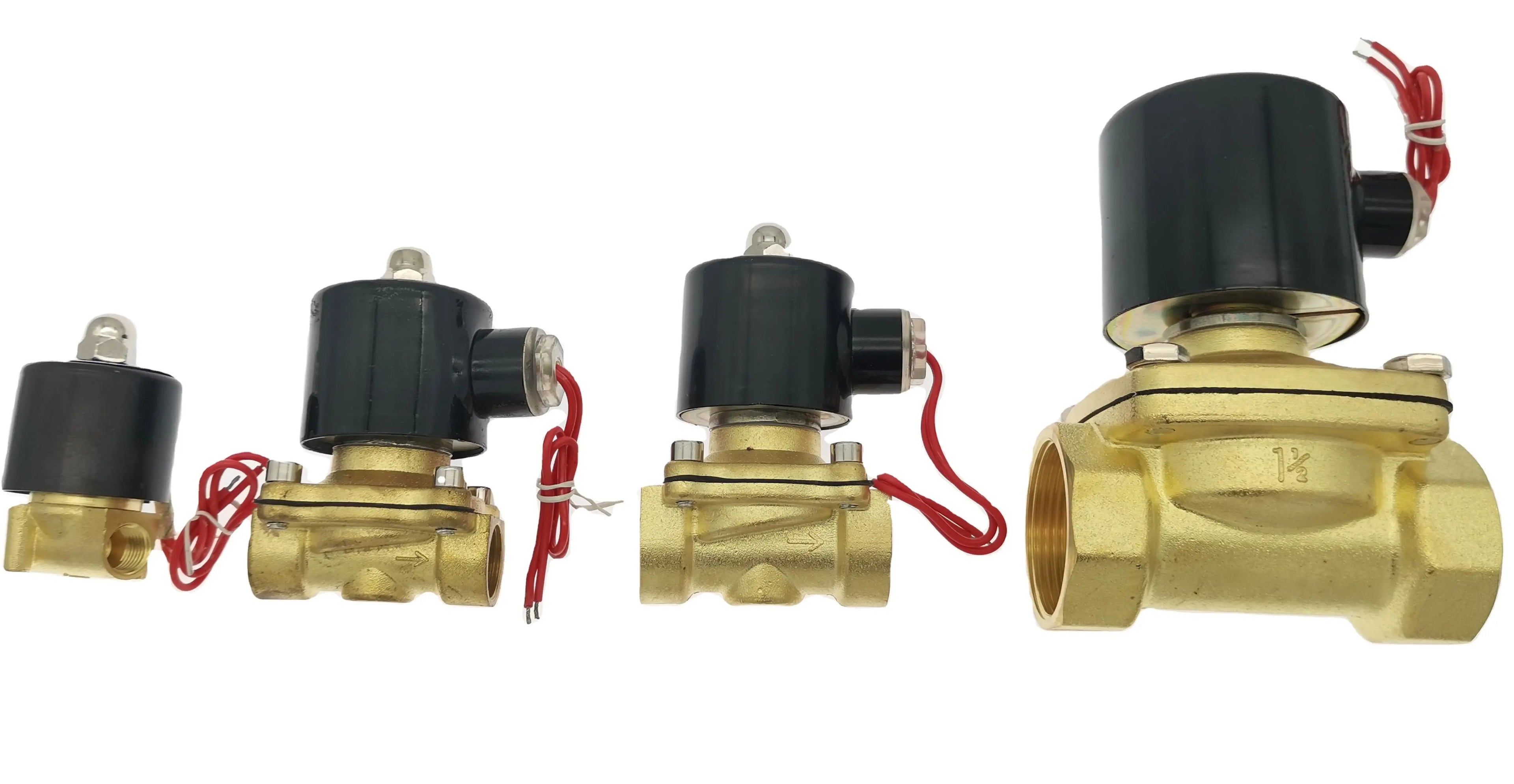 1/4" 3/8" 1/2" 3/4" 1"  Water brass Air Electric Solenoid Valve 2W025-08 2w040-10 2W160-15 2W200 DN15 DN20 DN10 Normally Closed
