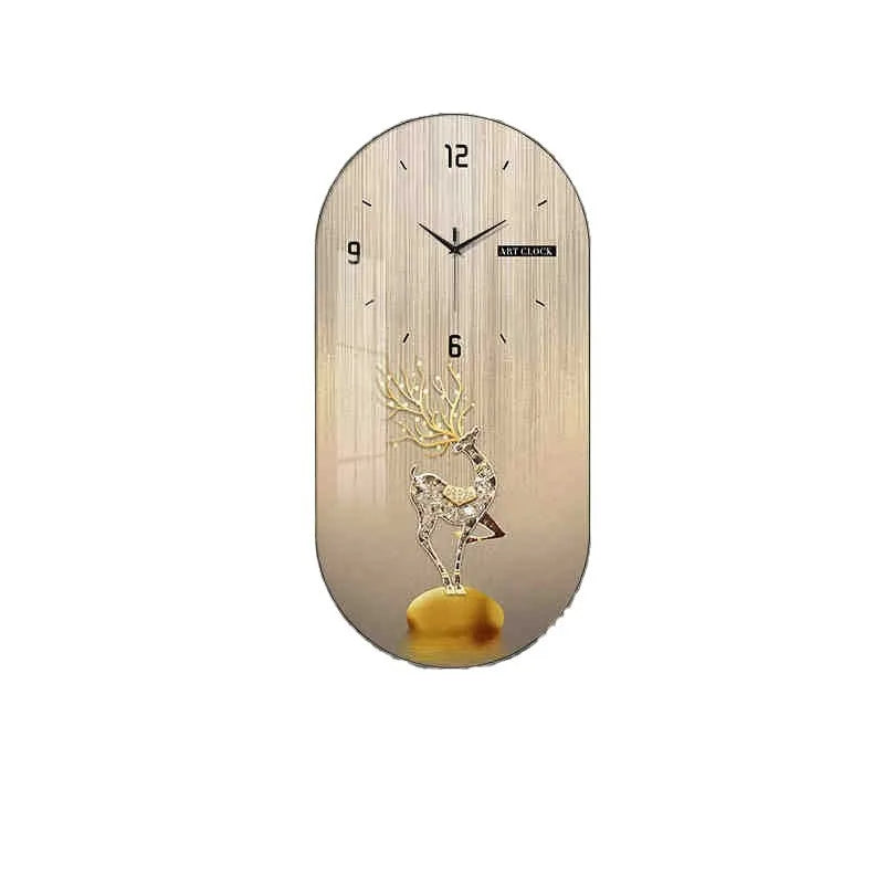 Nordic luxury Wall Clock Living Room Household Fashion Restaurant Decorative Painting Creative Wall Hanging Silent Clock