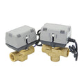 1/2" 3/4" 1" Motorized Two Way Three Way Valve Brass VC6013/4013 DN15 DN20 DN25 Fan Coil HVAC Valve AC220V