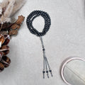 Muslim 99 Beads Prayer Bracelet Black Stone Ramadan Gifts Worship Misbaha Religious Jewelry for Women Men Rosary Tasbih Tasbeeh