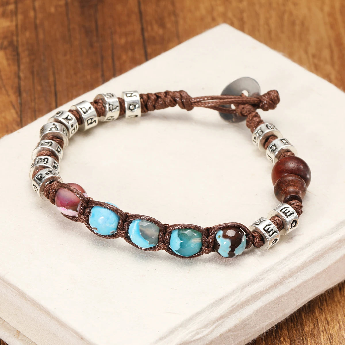 8mm Tibetan Buddhism Natural Stone Beads Red Sandalwood Rosary Healing Meditation Lucky Prayer Bracelet Men And Women Jewelry