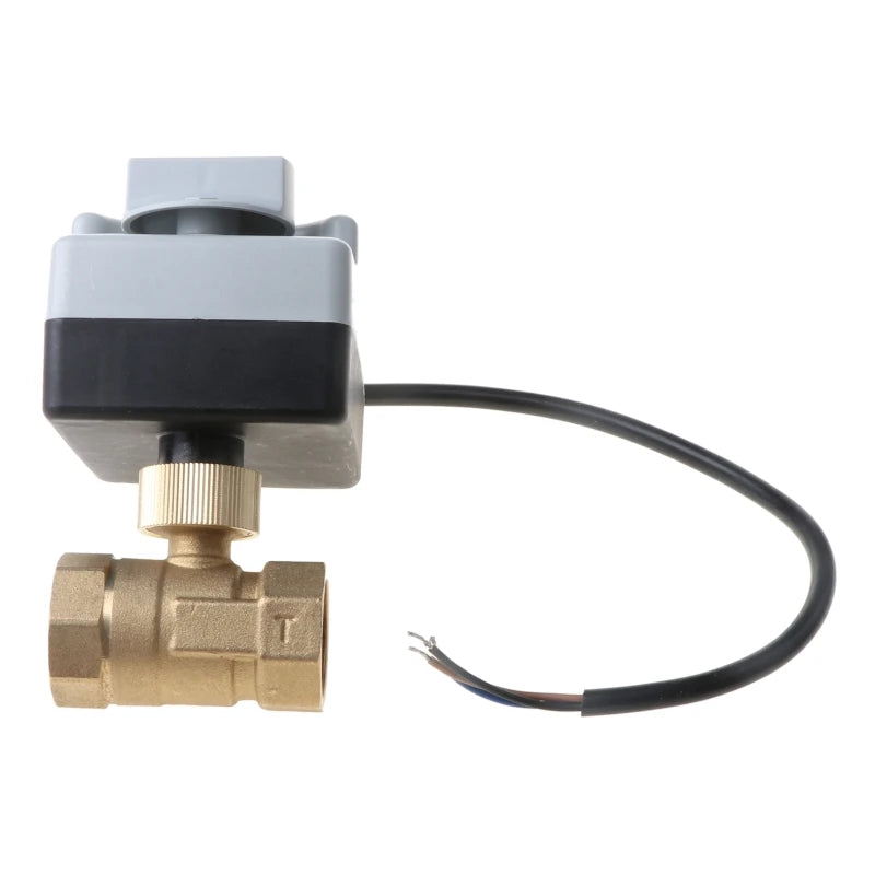 AC 220V DN15 DN20 DN25 2 Way 3 Wires Motorized Ball Valve Electric Actuator with Manual Switch